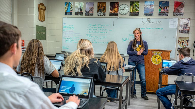 FFA Advisor Leading Classroom Presentation