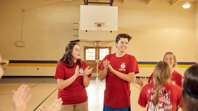 FFA Students Leading During Camp Activity
