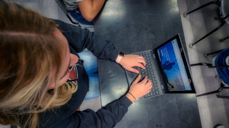 FFA Student Using Computer Technology
