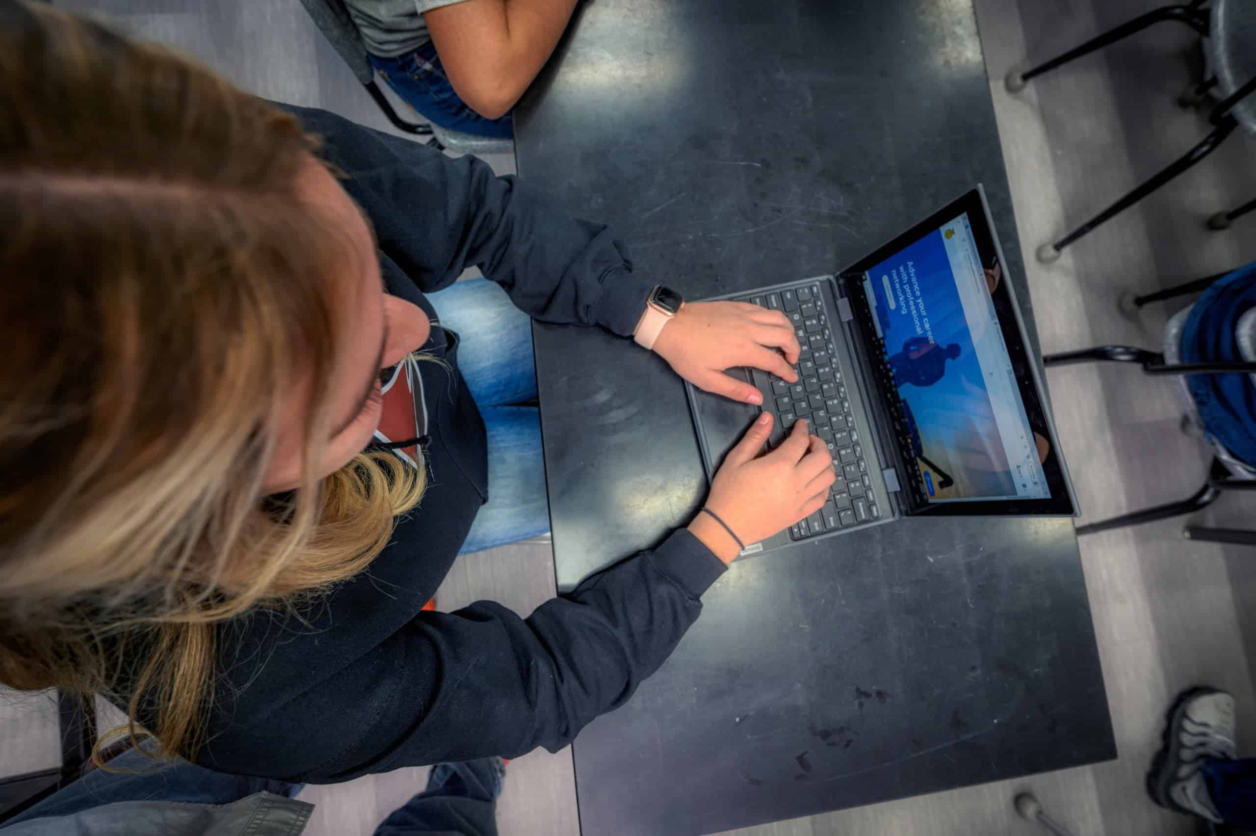 FFA Student Using Computer Technology