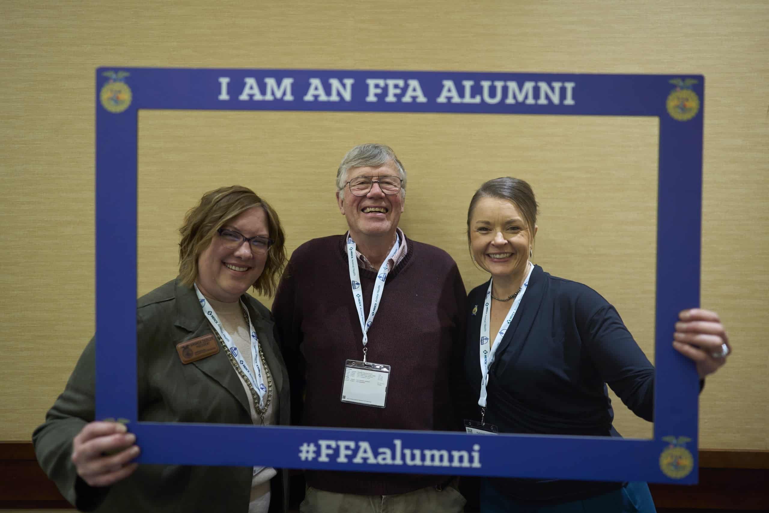 FFA Alumni Members at Photo Frame Event