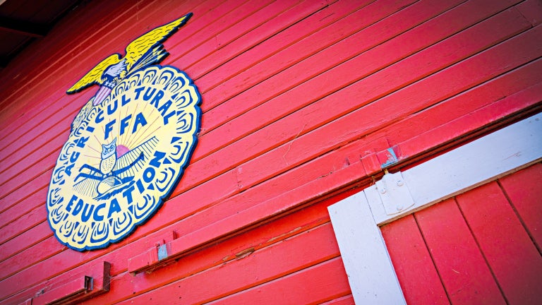Clackamas FFA Chapter Emblem on Red Barn