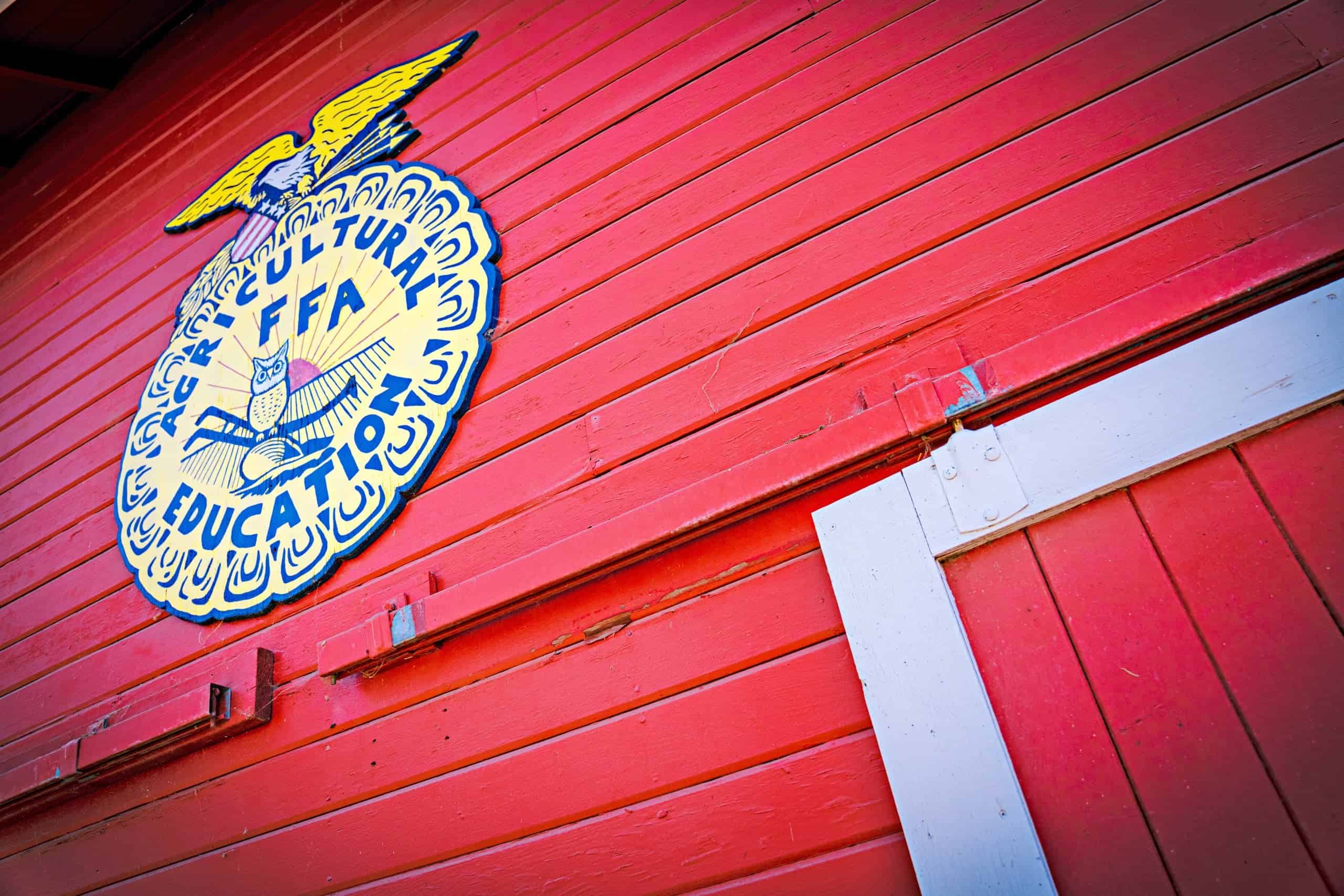 Clackamas FFA Chapter Emblem on Red Barn